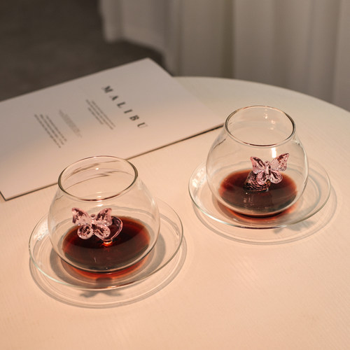 乔飞鹤高硼硅通用ins手工甜酒杯