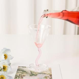 耐高温高硼硅玻璃鸡尾酒红酒葡萄酒杯ins风高脚果酒杯女士特调杯