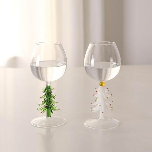 酒杯创意ins圣诞树红酒杯