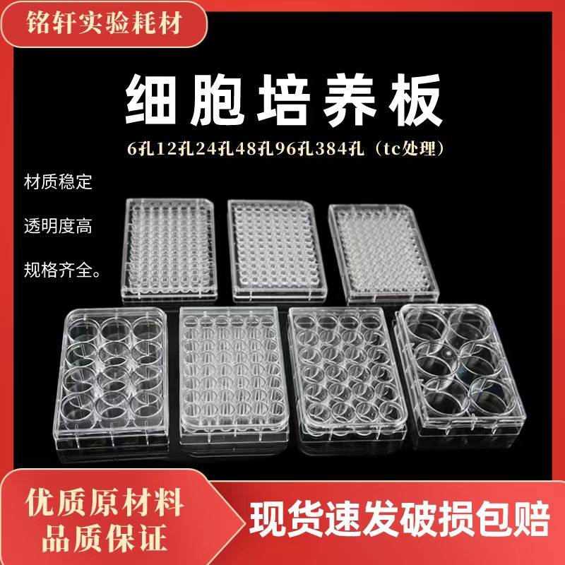 96孔细胞培养板细菌培养皿酶标板6孔12孔24孔48孔384孔平底灭菌