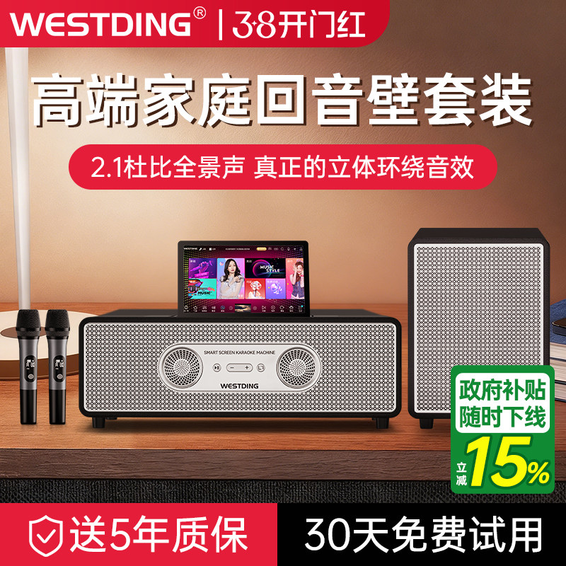 威斯汀家庭KTV套装客厅回音壁电视音响家用唱K歌影院重低音炮音箱