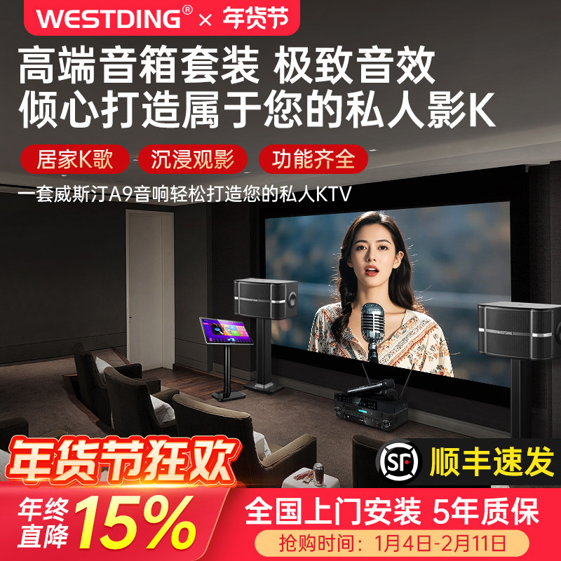 2025新款私人影音ktv音响套装卡拉OK全套音箱组合家用影院点歌机