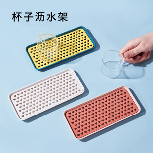 创意盘子家d用长方形可爱沥水盘菜盘网红餐盘少女心北欧茶水杯托