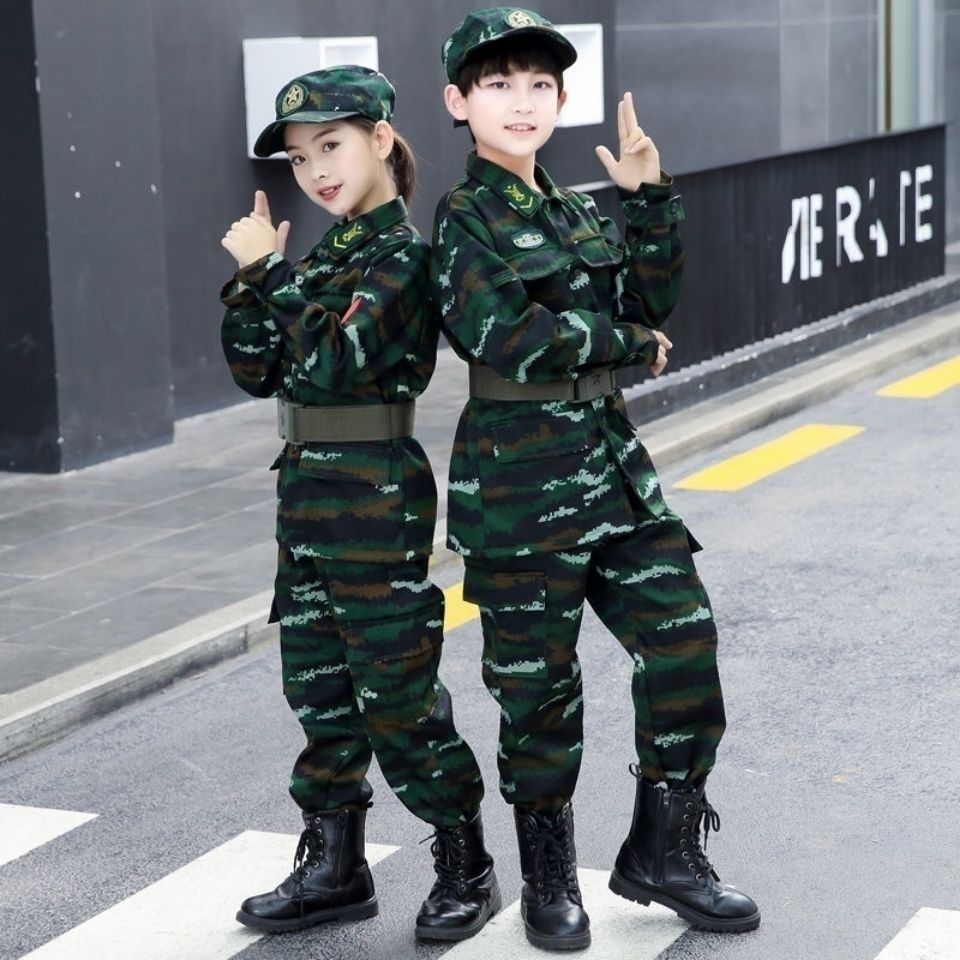 儿童迷彩服套装男童特种兵衣服小学生军训夏令营户外作训装演出服