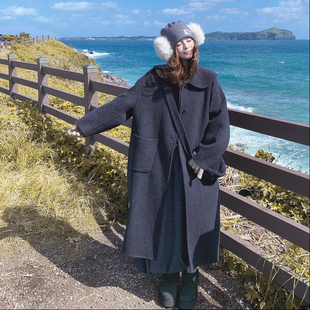 OneSession 韩系超好看双面羊绒大衣女款入冬高级感羊毛呢子外套