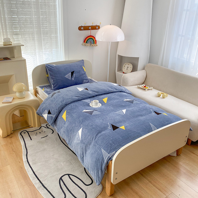 简约风加厚牛奶绒被套单件150x200x230冬季双面绒被罩单学生宿舍