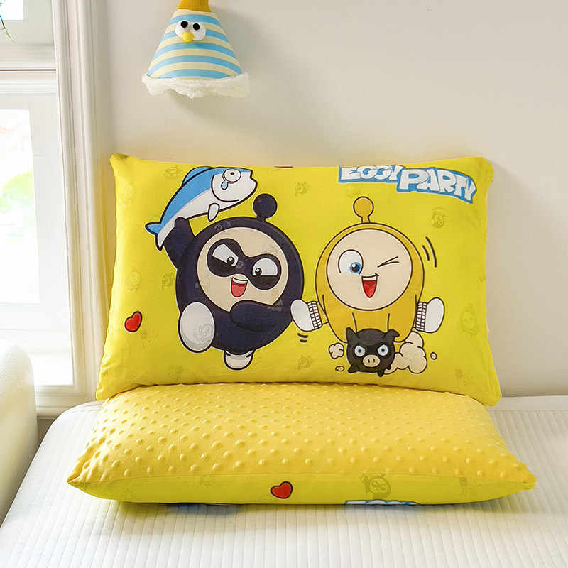 儿童全棉豆豆枕芯1-3-6岁婴幼儿园小学生午睡枕头纯棉可拆洗枕套