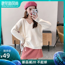 百搭宽松针织开衫 简约学院风外套女 女纯色长袖 新款 2019春秋季 韩版