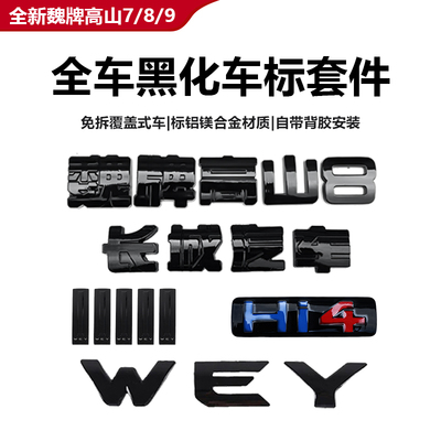 魏牌高山789黑化车标装饰