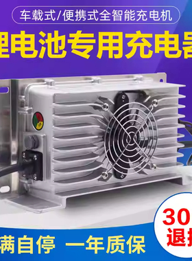 48V60V72V三元锂电池充电器20串15A磷酸铁锂车载防水大功率