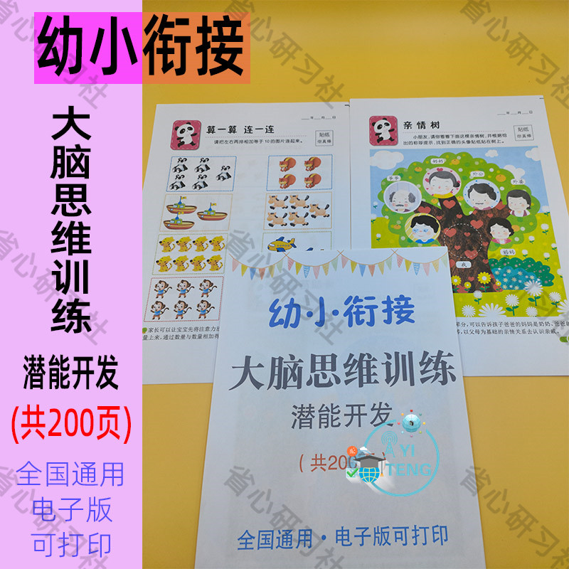 幼儿童潜能开发大脑思维训练语言人际交往数学能力早期教育电子版