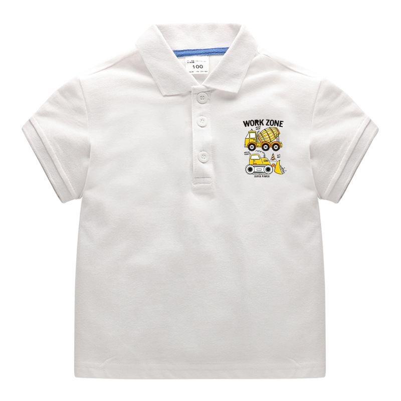 儿童白色POLO衫男童女童短袖T恤