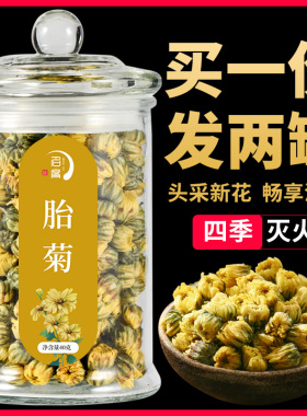 两玻璃罐装胎菊花茶杭菊花白菊花茶正品茶