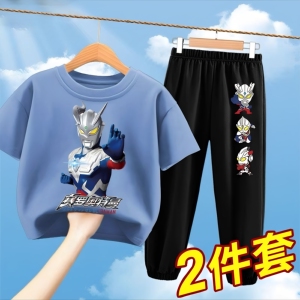 胖男童夏季短袖套装纯棉男孩夏
