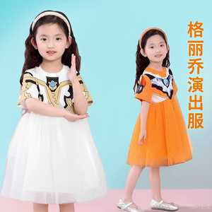 格丽乔女童裙子奥特曼夏季女孩卡