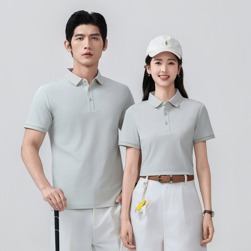 尚晗冰丝工装POLO定制印绣LOGO