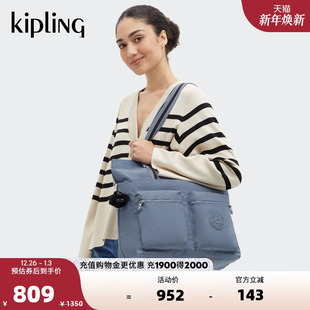 Kipling女款 INDIA 2025秋冬新大容量单肩包托特包16英寸电脑包