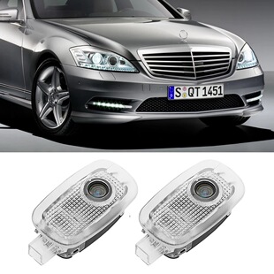适用于奔驰迎宾灯老款S级W221威霆W639凌特CLS级E级CLA投影车门灯