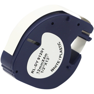 MAG适用dymo达美标签机色带91201色带达美LT-100H易可贴打印纸12mm*4m Lm920便携式标签打印机色带91202贴纸