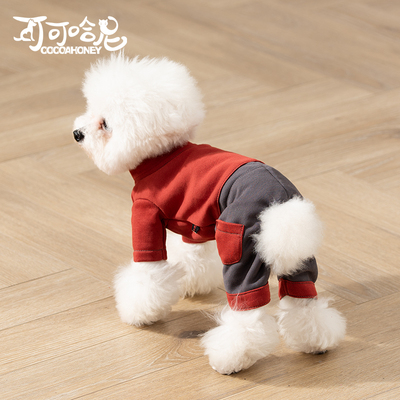帅气狗狗衣服秋冬款纯棉卫衣泰迪比熊柯基博美雪纳瑞中小型犬服饰