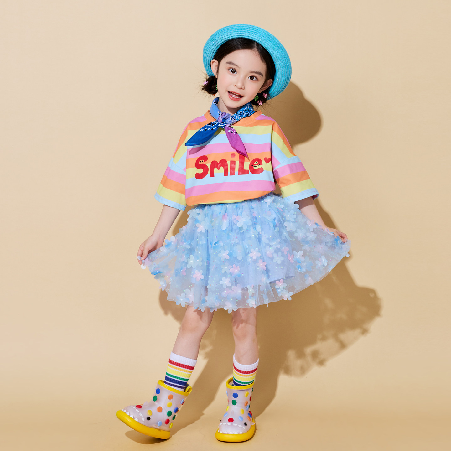 小学生大合唱表演服装女童班服多巴胺套装六一儿童节演出服啦啦队