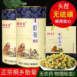 菊花茶正宗桐乡胎菊花蕾罐装花草茶泡水喝的东西罐装杭白菊旗舰店