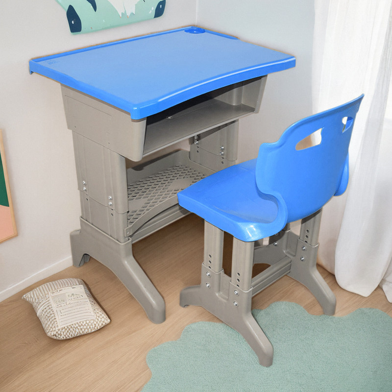 象群中小学生书桌人体工程学写字桌学习桌套装学校培训升降课桌椅
