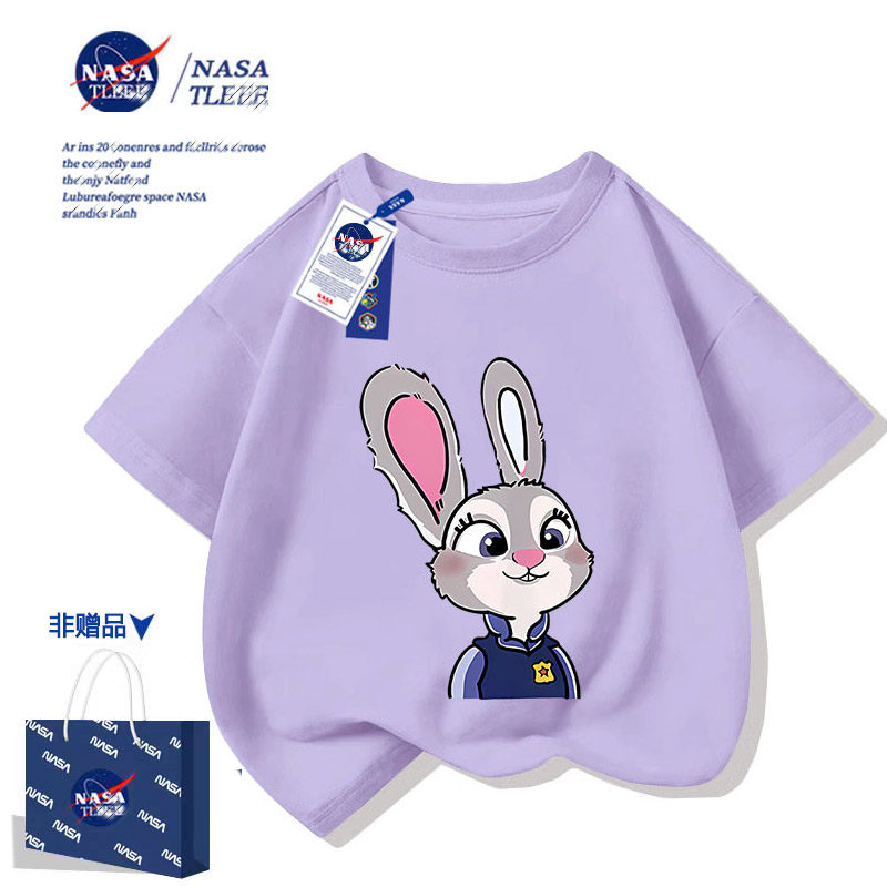 NASA联名疯狂动物城短袖T恤男女夏季半袖朱迪周边亲子装衣服半袖