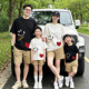 100%棉童t恤 上衣纯棉短袖 别致小众亲子装 一家三四口野外露营夏季