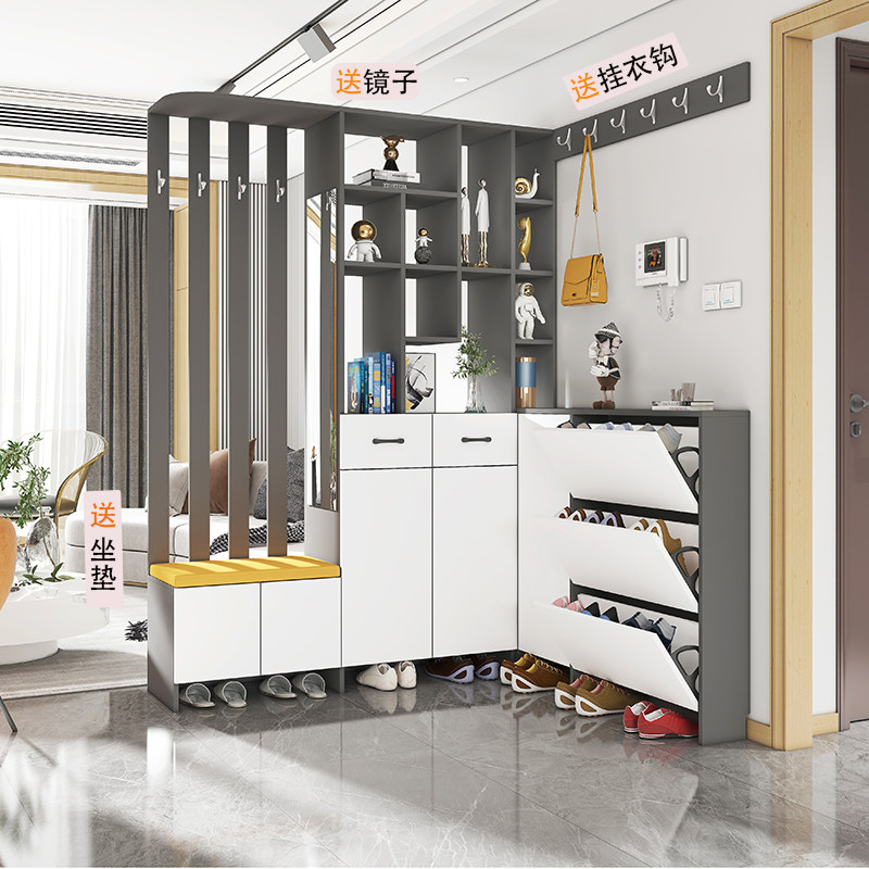 拐角门厅柜超薄翻斗鞋柜组合现代入户玄关柜隔断柜一体屏风装饰柜,住宅家具,酒柜,淘宝优惠券,粉丝福利购,淘宝优惠卷