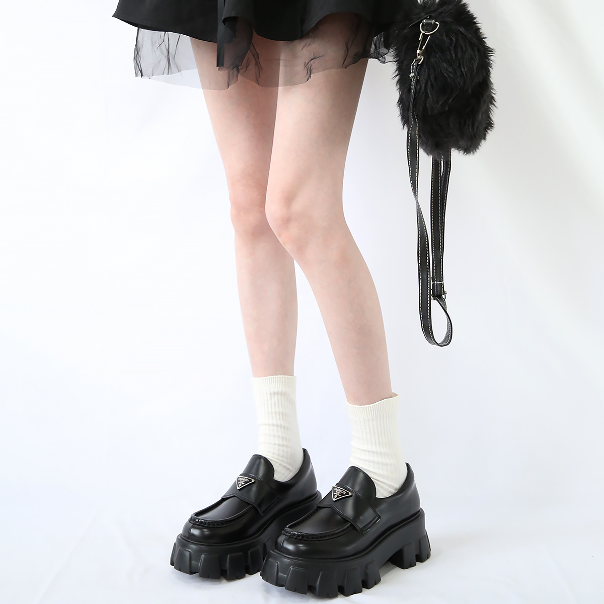 JUICE PARK厚底松糕跟小皮鞋小个子增高真皮2024新款休闲皮鞋