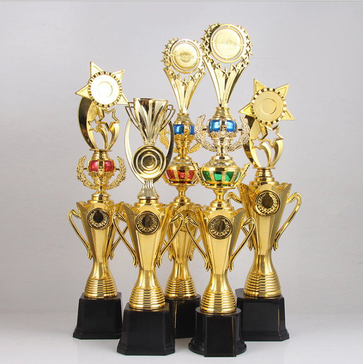 奖杯定制足球篮球羽毛球神墨心算比赛纹绣奖杯学生奖品跆拳道比赛