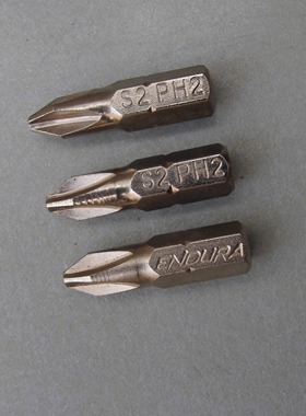 ENDURA力易得6.3系列十字旋具头25mm十字短批头S2合金钢起子头