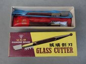 库存老货钻石牌玻璃刀经典 木柄玻璃切割刀1号4号5号金刚石玻璃刀