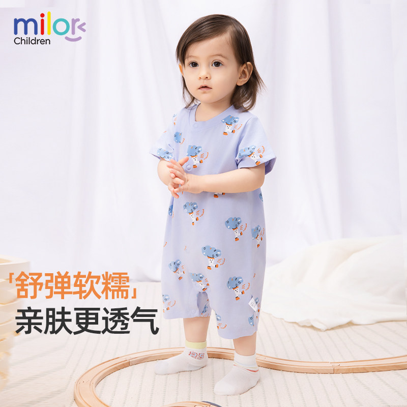 婴儿衣服短袖连体衣夏季新款图片