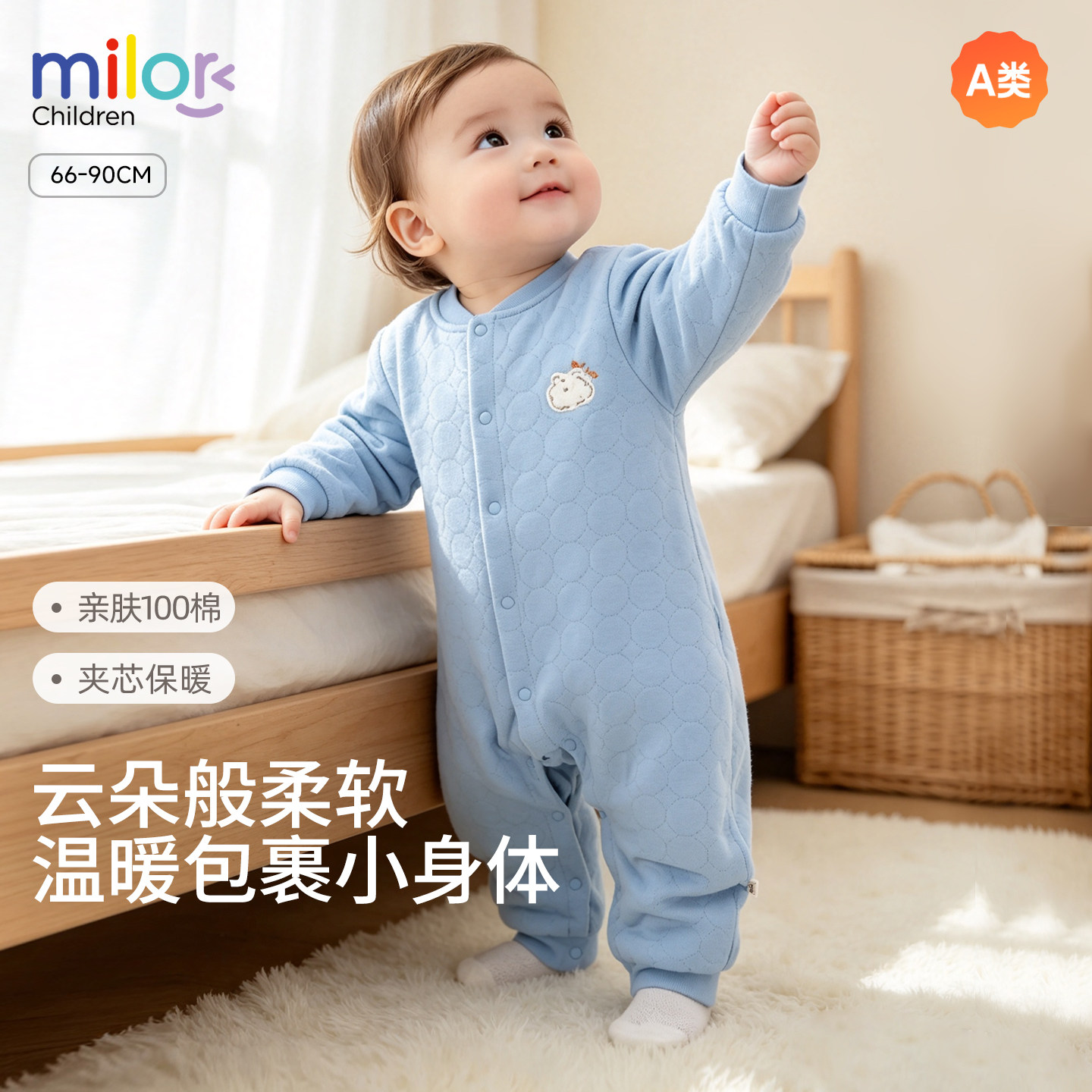 新生儿连体衣秋冬保暖图片