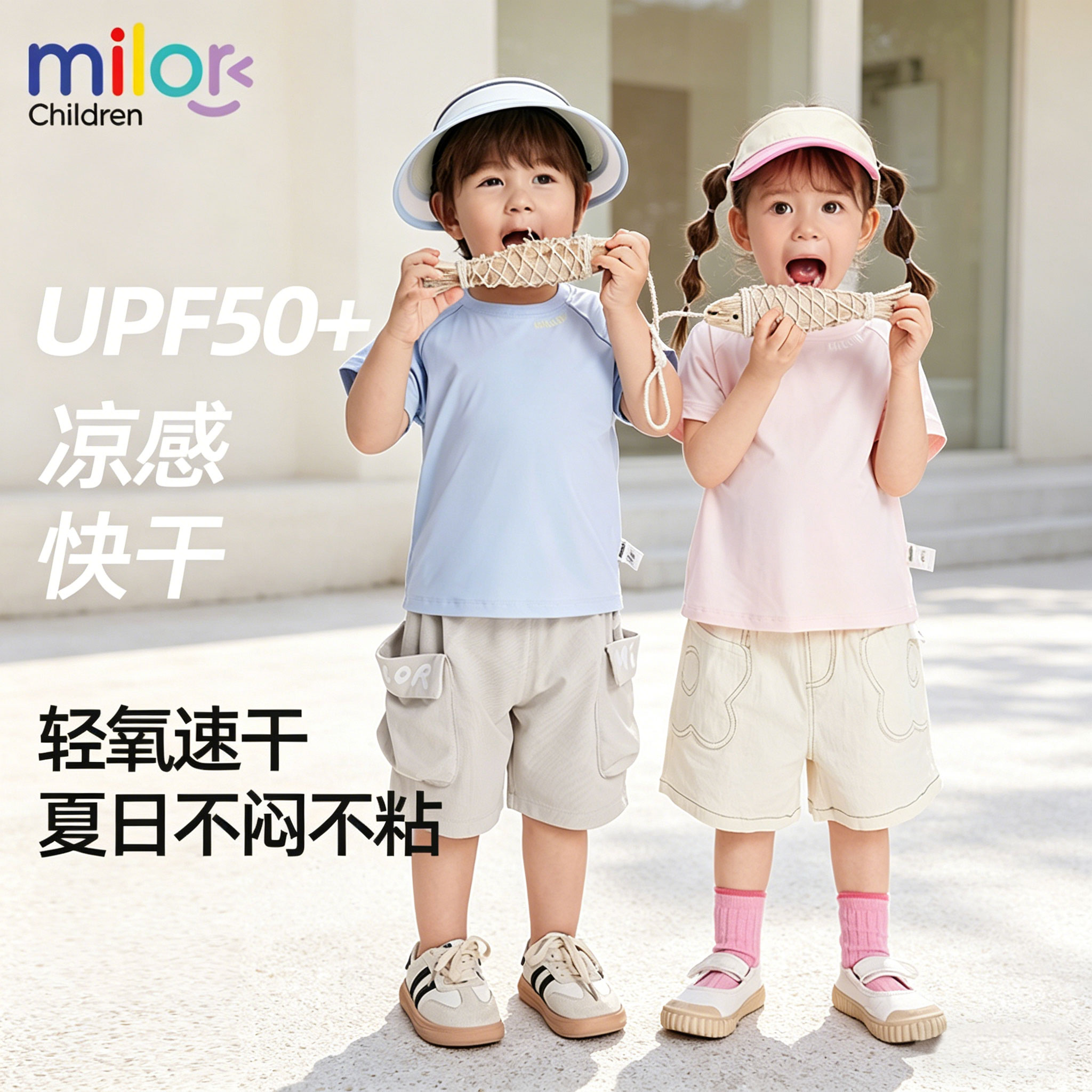 婴幼儿凉感速干UPF50+T恤图片