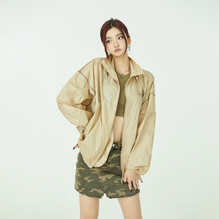 美式 夏季 风街头运动服 防晒衣女款 YEP防紫外线防晒服外套上衣时尚