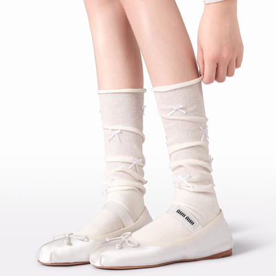 y2k洛丽塔袜子春夏薄款蝴蝶结小腿堆堆袜jk日系长筒袜芭蕾风奶