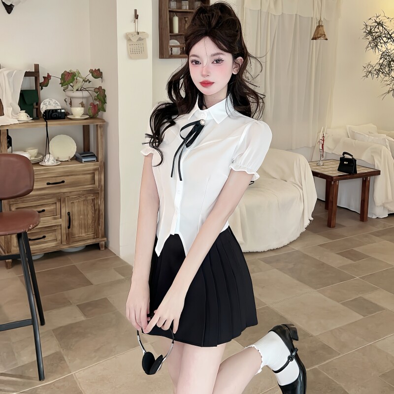 足疗足浴技师工作服养生spa洗浴按摩沐足酒店KTV夜总店百褶裙套装