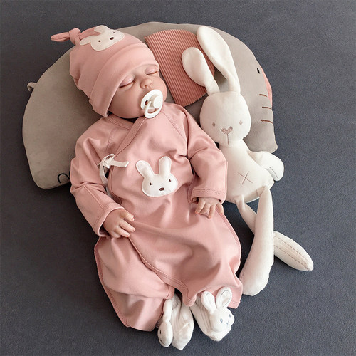 斜襟系带蝴蝶衣纯棉春秋四季护肚