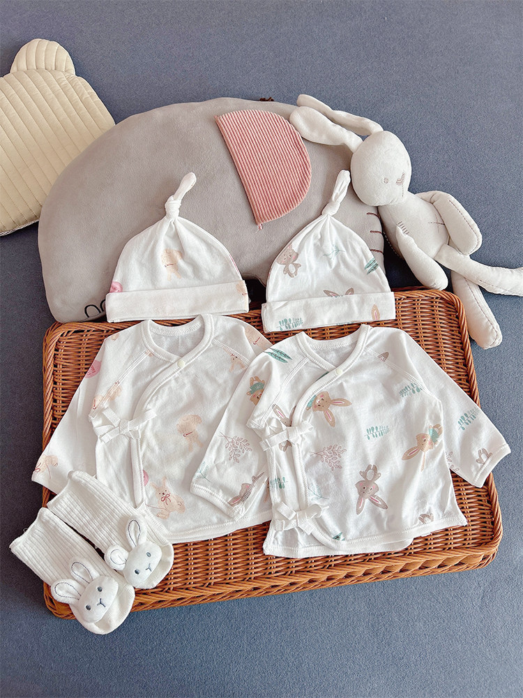 하프백 여름 긴팔  순면 A 형 탑 52 사이즈 뼈없는 0-3 개월 얇은 섹션