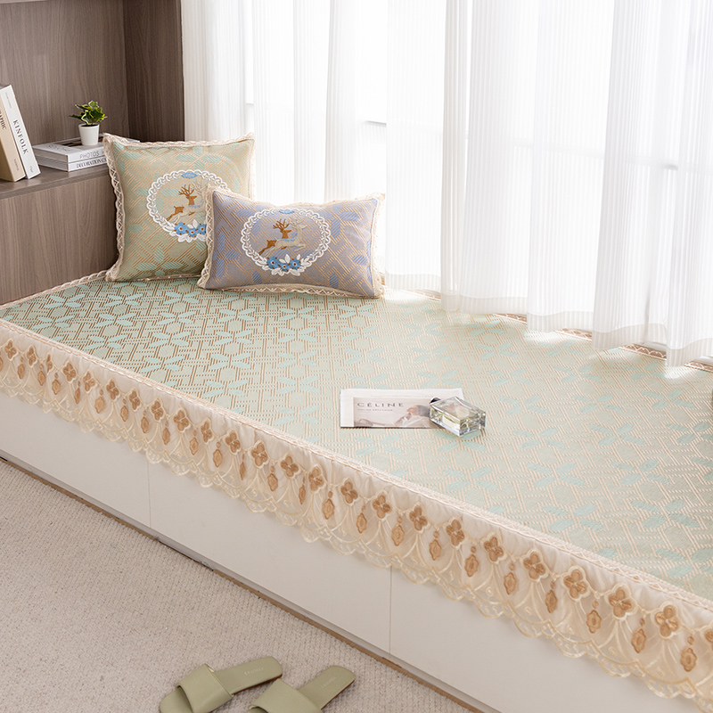 夏季藤席飘窗垫窗台垫新款卧室阳台垫榻榻米坐垫凉席薄款防滑定制