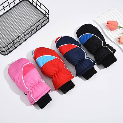 儿童滑雪手套冬季户外骑行玩雪保暖加厚防水加绒防风御寒防冻手套