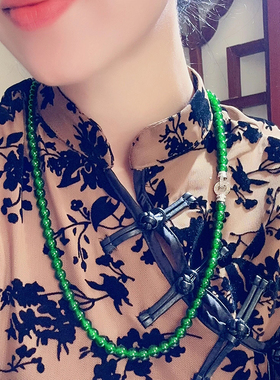 和田玉圆珠女显白碧玉手串万能链