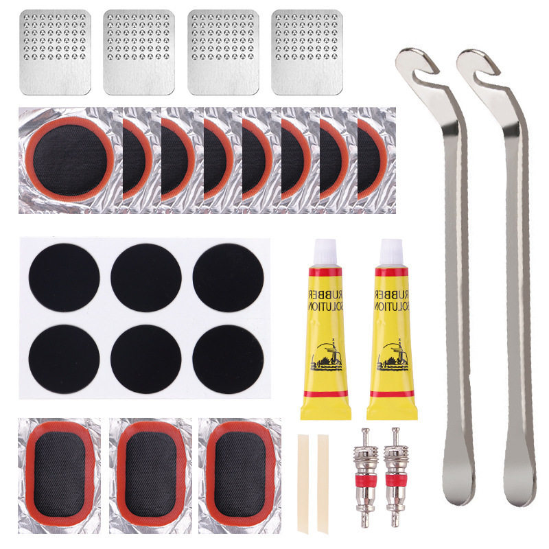 自行车补胎工具套装内胎补胎片胶水自行车修车工具补胎片必备工具