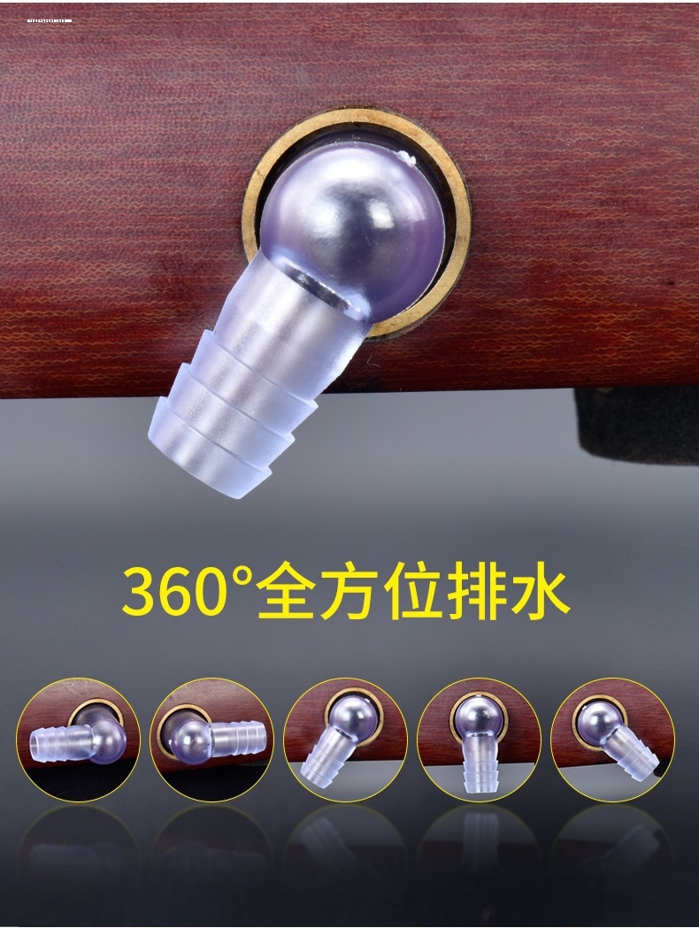 茶盘排水管直角转接头大号茶台水下水管导水管弯头茶具茶道零配件