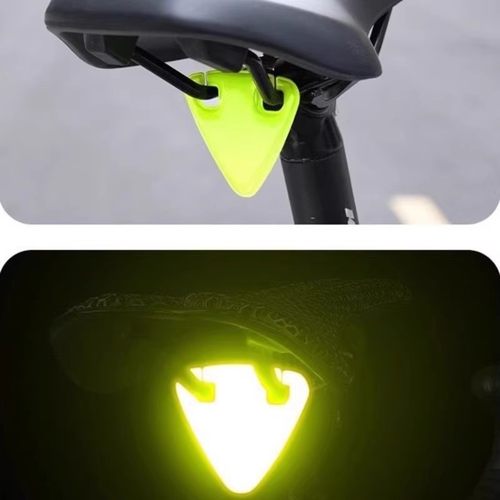 公路车山地车自行车车尾反光挂件山地公路折叠后座垫警示三角反光