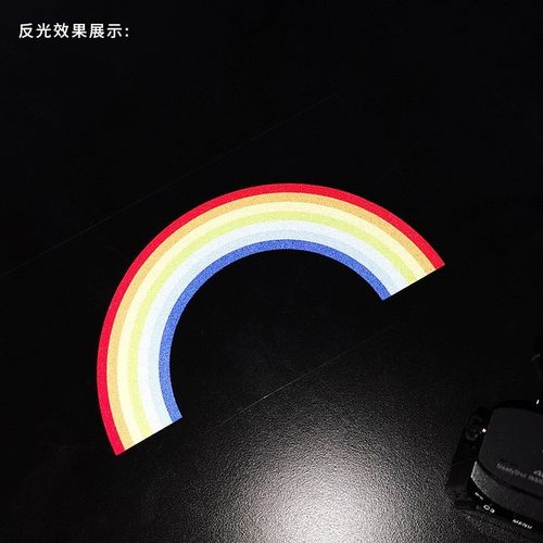后窗雨刮器贴车贴个性汽车后风挡雨刷器可爱彩虹反光贴纸划痕遮挡