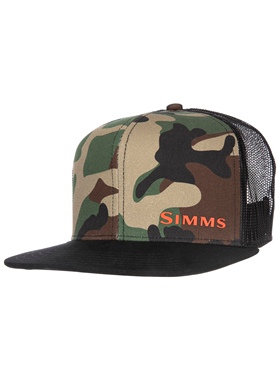 Simms 鲈鱼迷彩路亚飞蝇毛钩钓鱼帽半网棒球帽黑色 帽子九妹飞钓